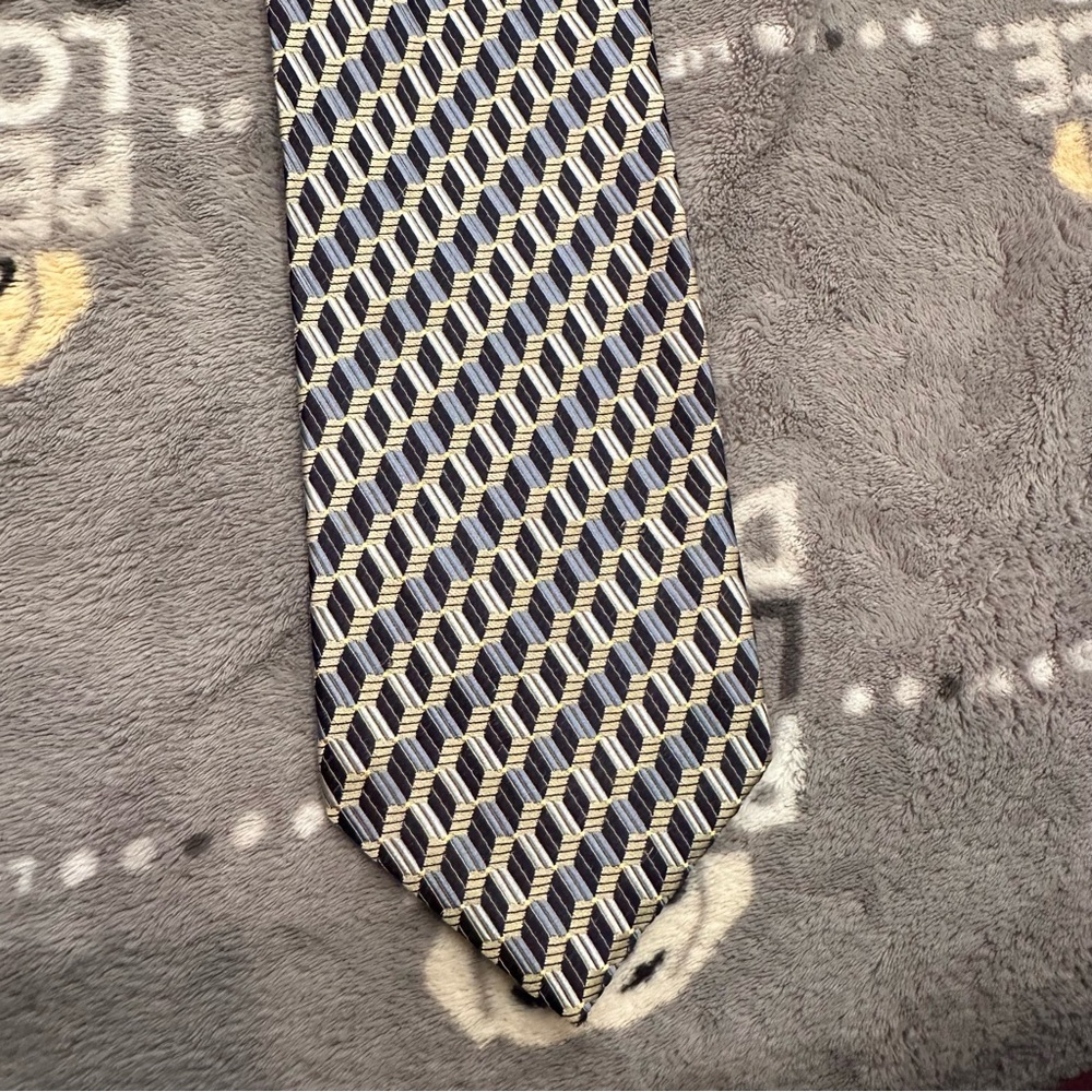 Valerio Garati 100% Silk Geometric Print Tie